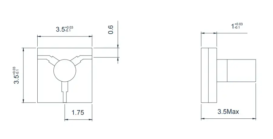 28.0~40.0GHz Mikroşerit Sirkülatör Görünümü