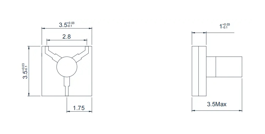 28.0~40.0GHz Microstrip Circulator Appearance