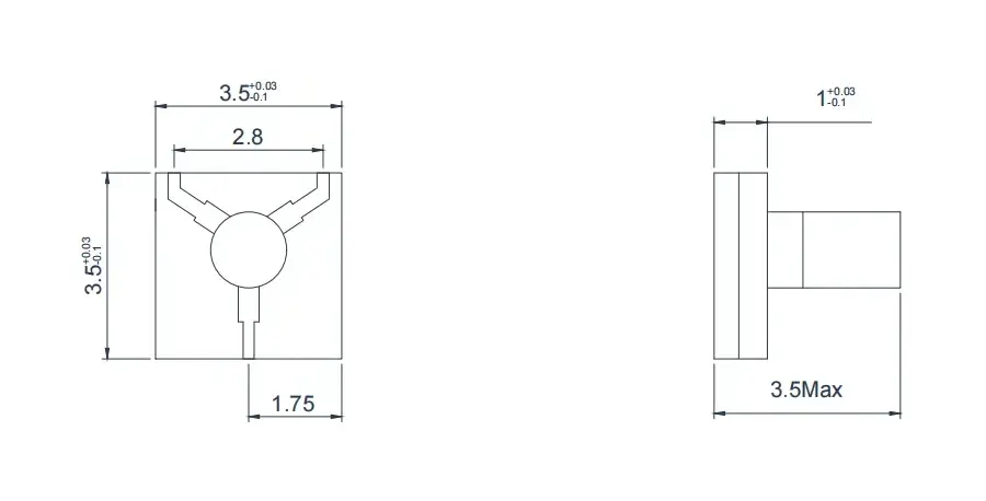 28.0~40.0GHz Mikroşerit Sirkülatör Görünümü