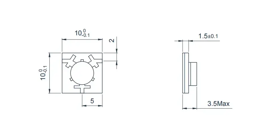 4.8~8.0GHz Mikroşerit Sirkülatör Görünümü