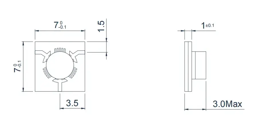 7.0~9.5GHz Mikroşerit Sirkülatör Görünümü