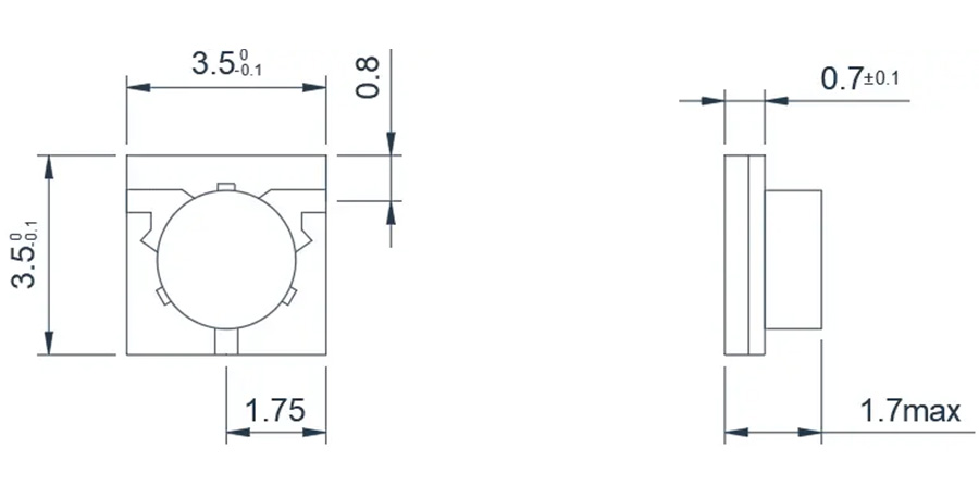 7.0~9.5GHz Microstrip Circulator Appearance