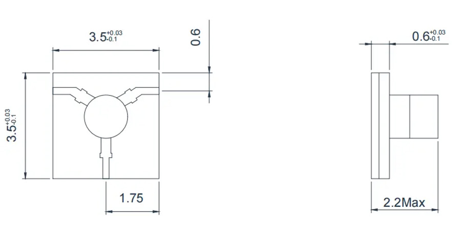 8.0~18.0GHz Microstrip Circulator Appearance