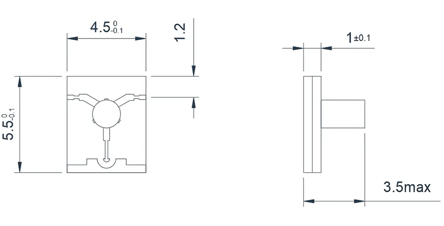18.0~28.0GHz Broadband Microstrip 'T' junction Isolator