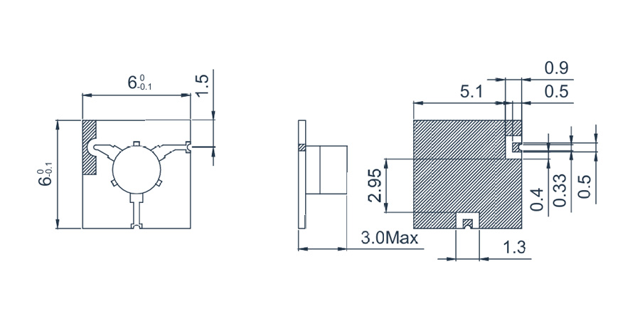 28.0~40.0GHz Typical Microstrip 'T' junction Isolator