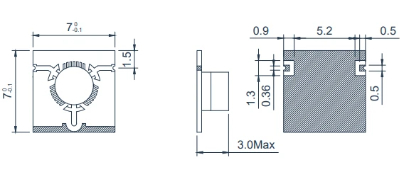 2.7~4.0GHz Tipik Mikroşerit 'T' Bağlantılı İzolatör