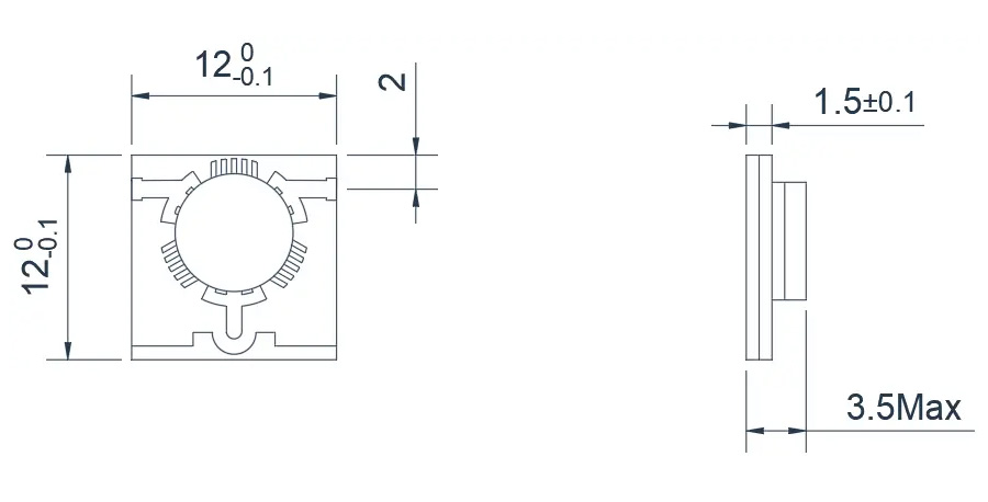 3.4~5.5GHz Typical Microstrip 'T' junction Isolator
