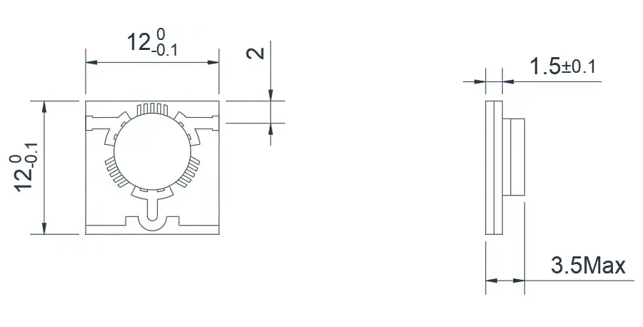 3.4~5.5GHz Tipik Mikroşerit 'T' Bağlantılı İzolatör