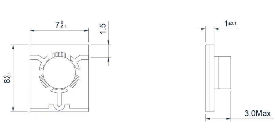 7.0~9.5GHz Typical Microstrip 'T' junction Isolator