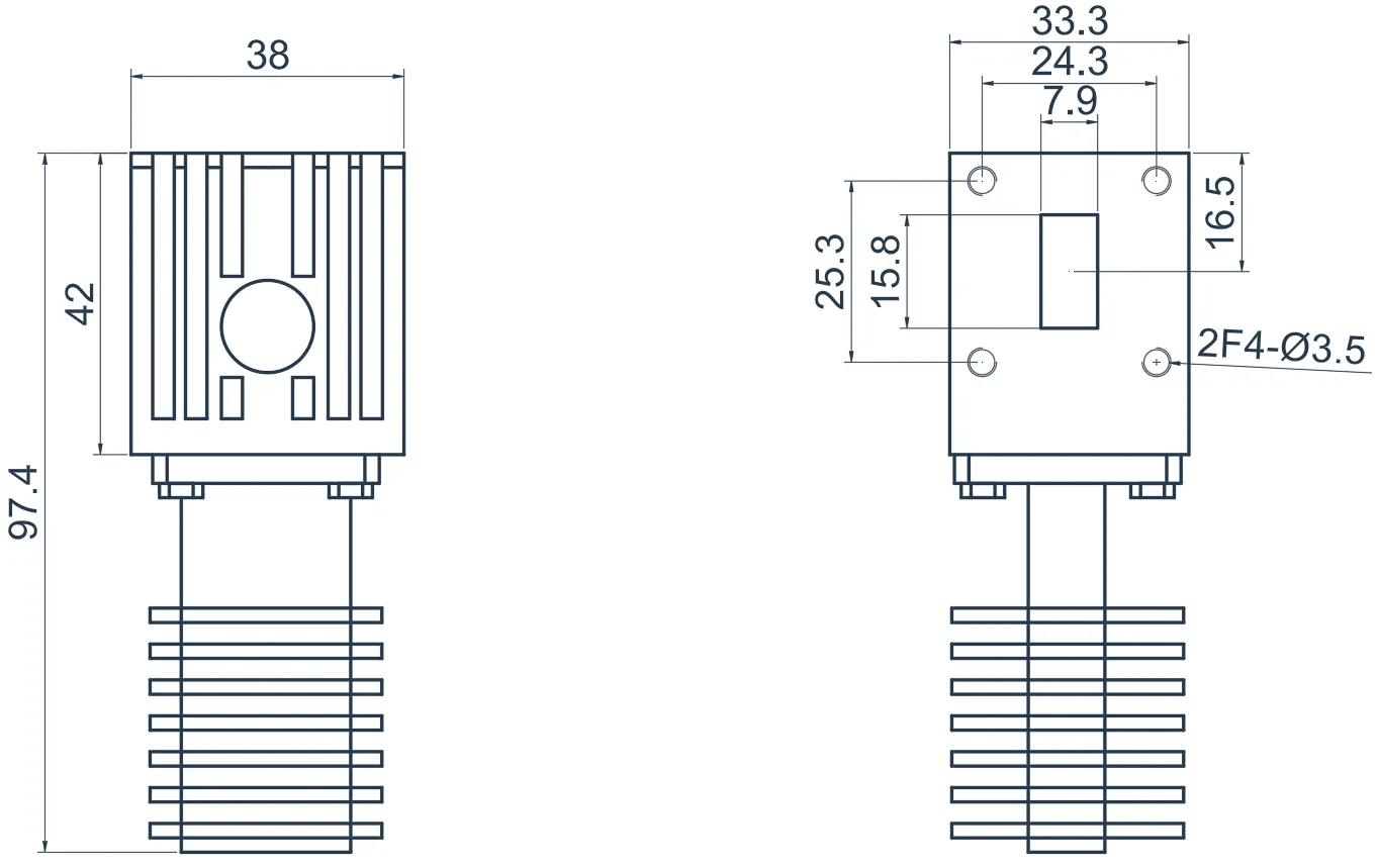Ku 밴드 12–18GHz 도파관 아이솔레이터