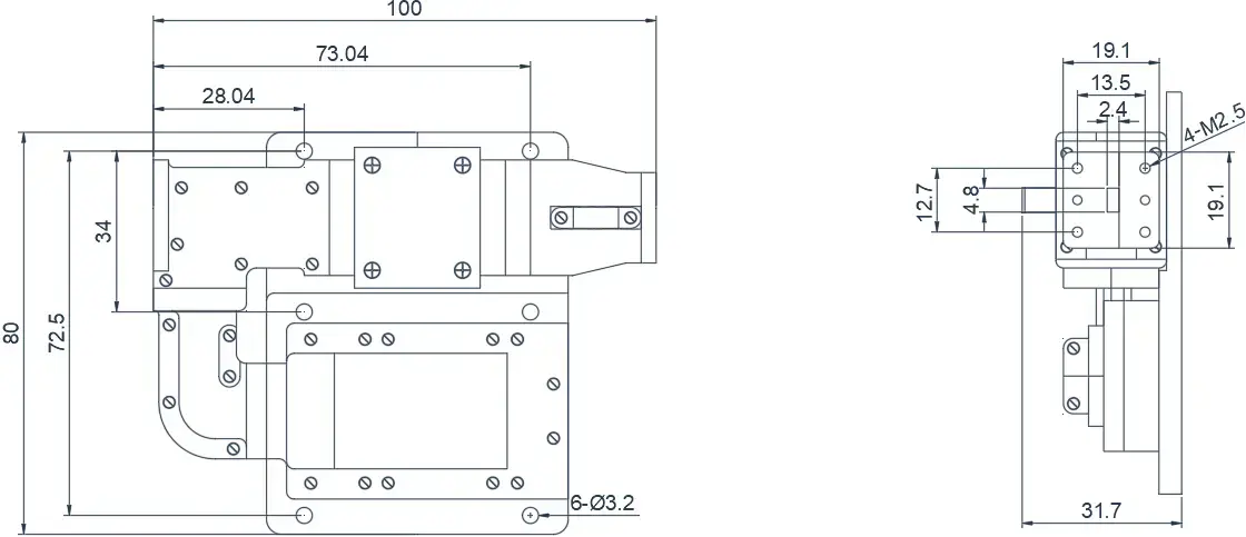 WR-19(46.0~52.0GHz)  Typical Performance Parameters Table(Circulator) Appearance