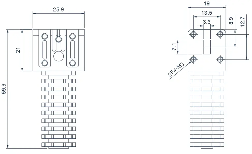 WR-28  Junction Waveguide Isolator Appearance