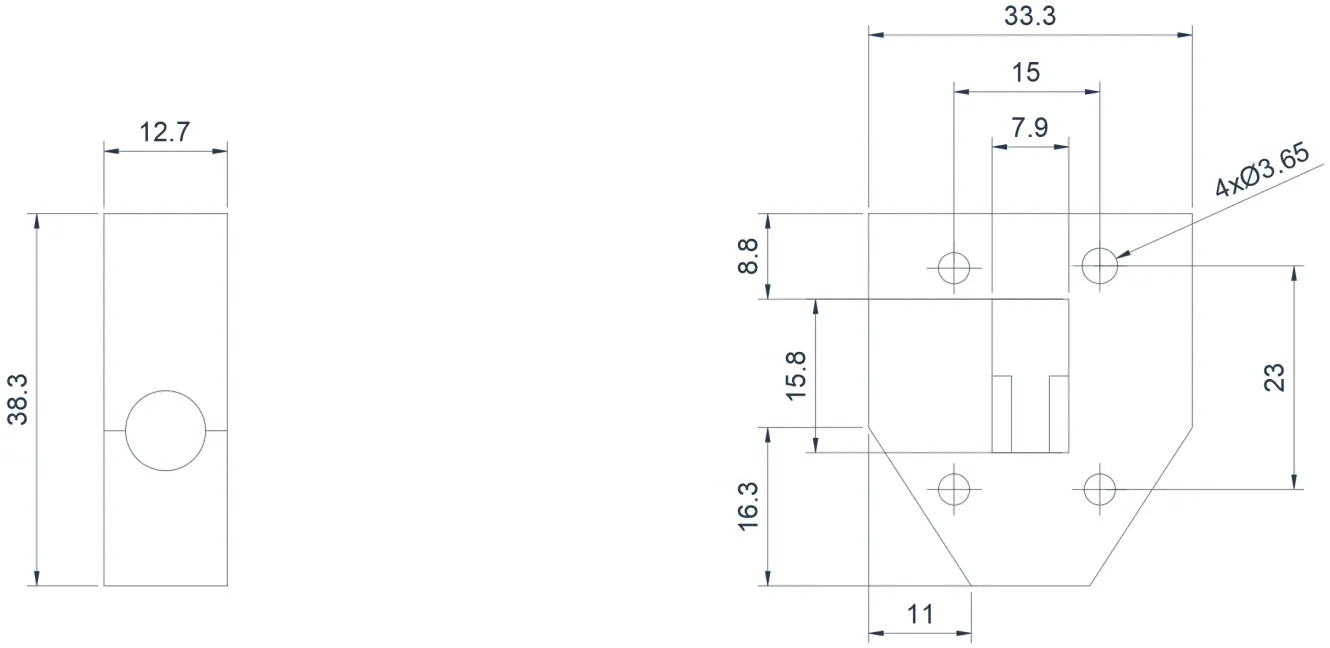 WR-62(12.7~13.3GHz)  Miniaturized Waveguide Isolator Appearance