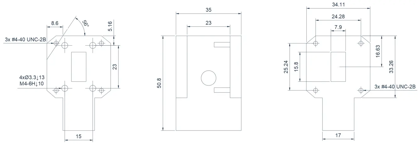 WR-62(13.0~15.0GHz)  Miniaturized Waveguide Isolator Appearance