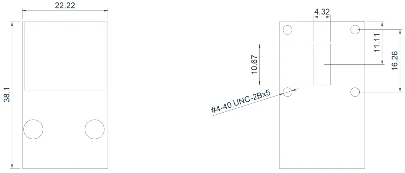 WR42(18.0~26.5GHz)  Miniaturized Waveguide Isolator Appearance